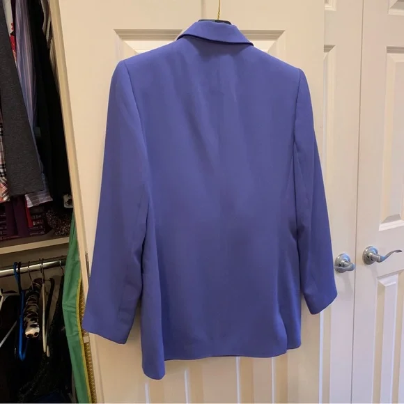 EUC Blazer: Double-Breasted, Brass Button, Periwinkle, Vintage - Picture 4 of 15